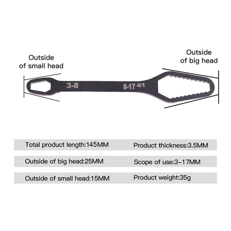 Universeller Torxschlüssel Selbstanziehend Verstellbarer Brückenschlüssel Brett Doppelkopf-Torxschlüssel Handwerkzeuge Für Fabrik