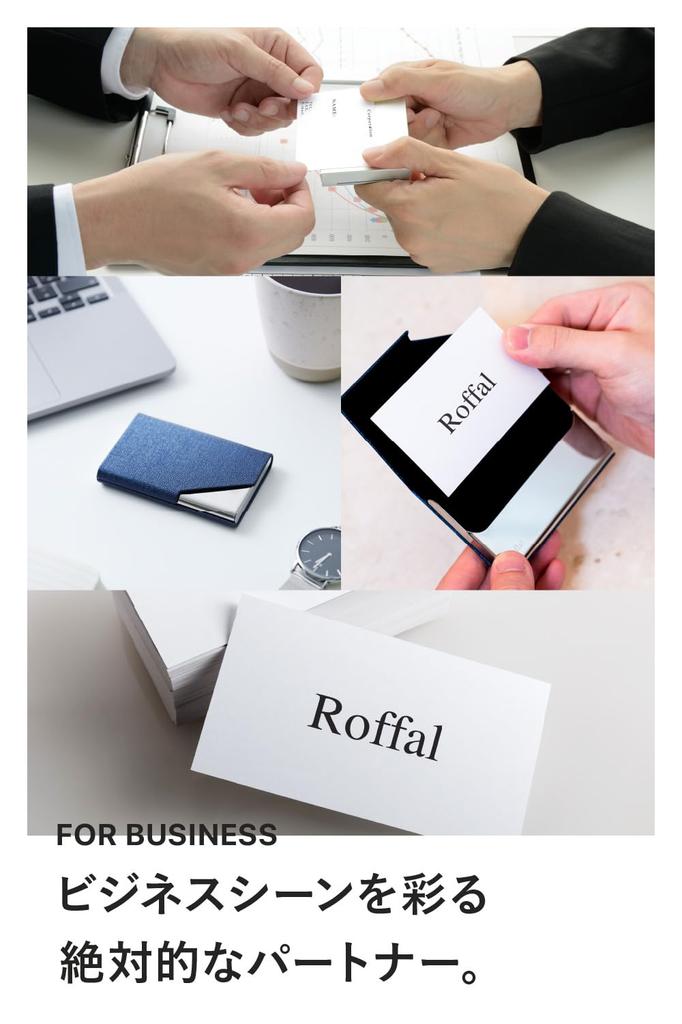 Business card holder for 5 fold business royal black [Roffal] men, colors, won't cards,