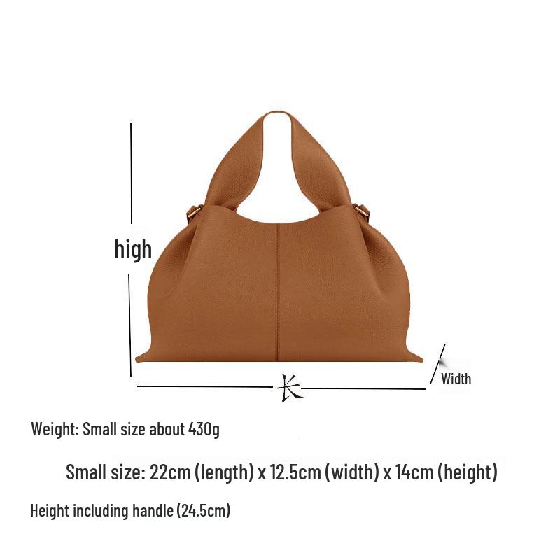 Sac Bandoulière en Cuir Véritable pour Femme Boling'en Cloud Dumpling