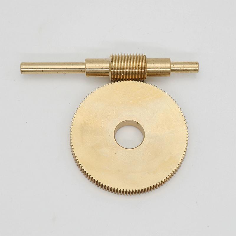 1:120 Speed Ratio Copper Brass Turbo Worm Gear Suit 120 Teeths 12mm Bore 5mm Diameter 75mm Worm