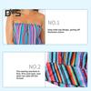 2 buc/Set Set Costum de Baie Femei Bandeau Fără Mâneci Imprimeu în Dungi Topuri de Înot Pantaloni de Baie cu Talie Înaltă Set Articole de Plajă