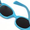 Women's Scarf and Glasses Set Stylish Polkas Dot Scarf Blue Glasses White Scarf Fashion Neckerchief for Halloween