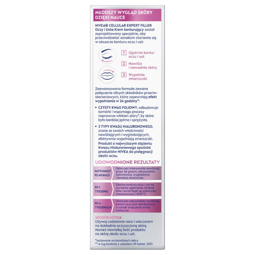 Nivea Cellular Expert Filler Eyes And Lips Contouring Cream, 15