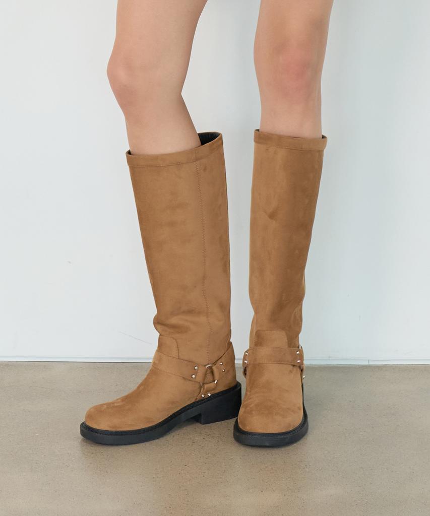 Salt And Chocolate Muto Suede Long Boots 412548007 (4.5Cm)