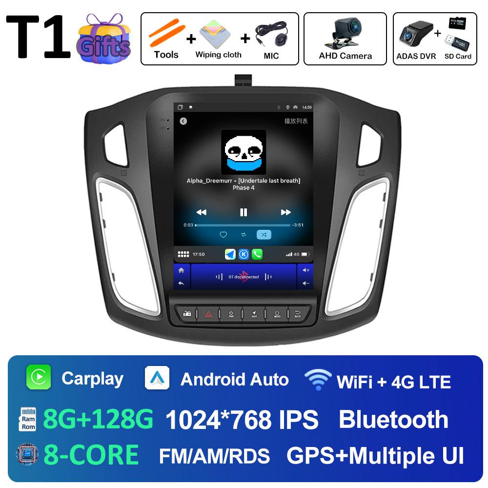 Android 14 Auto Radio Player  For Ford Focus 3 Mk 3 2011 2012 2013 2014 - 2019 DSP Stereo Cooling Fan 2.5D Touch Screen No 2 Din