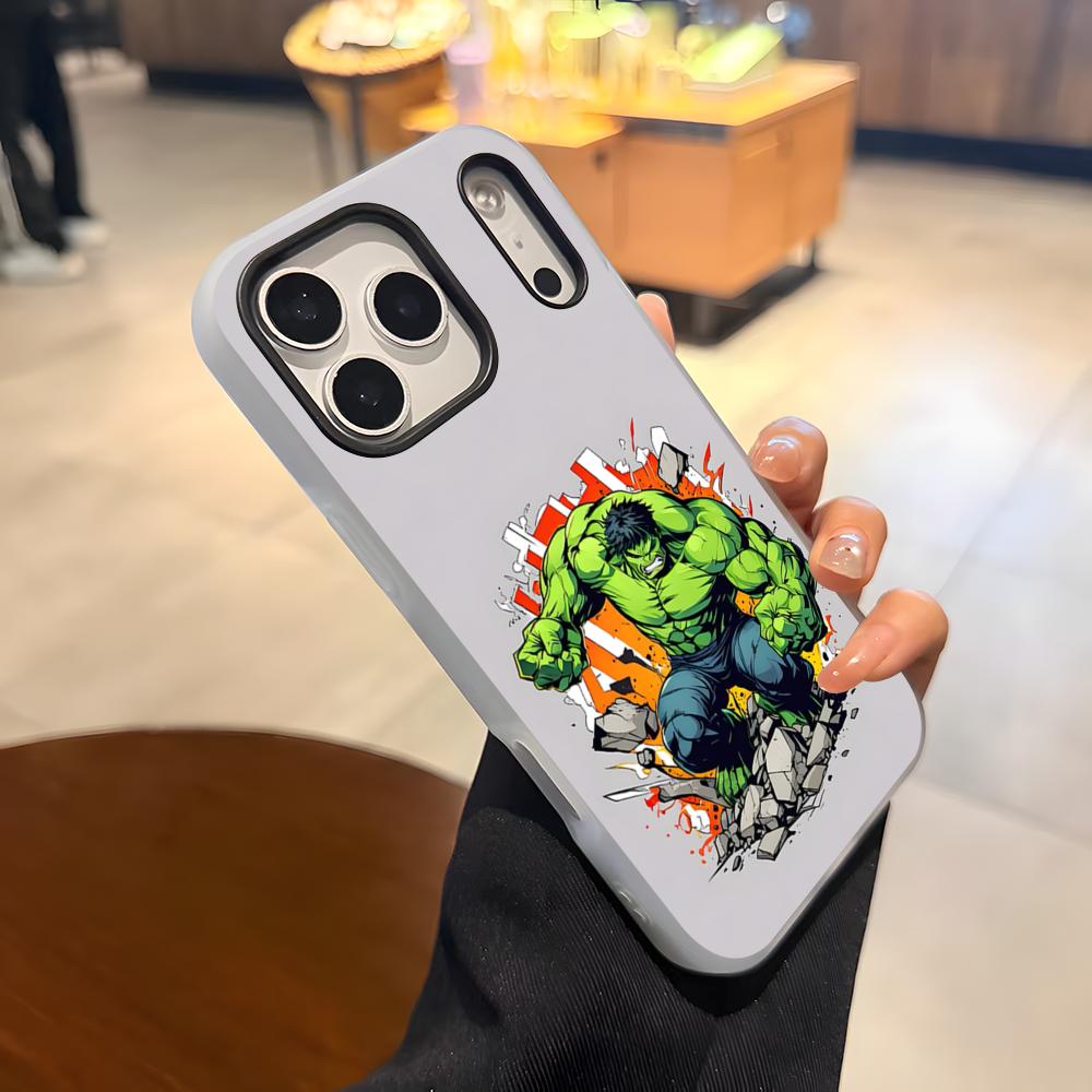 Superhero H-Hulk Phone Case For IPhone 17 Air 16 E 15 14 Plus 13 12 11 Pro Max Jelly 2 In 1 Protective Case