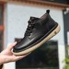 Men Boots Winter High Top Leather Shoes Fashion  Shoes Fashion Ankle Boots Business Casual Outdoor Shoes Male Sneakers New