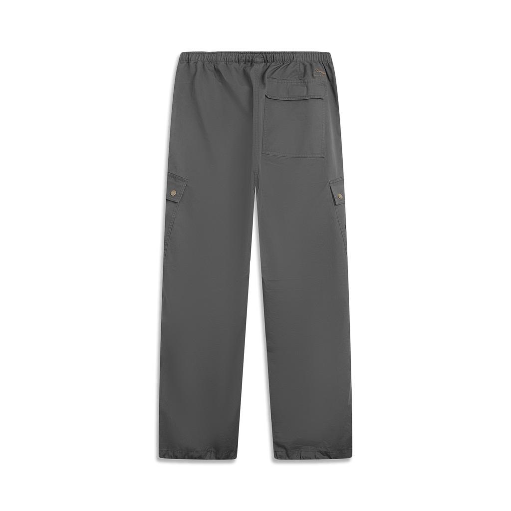 Li Ning Sports Lifestyle Series Loose Embroidered Logo Autumn Casual Pants Men bottoms AKXV379-6