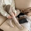Women's Autumn and Winter Thick Warm Hair Ring New Solid Color All Purpose Cotton Boneless Socks