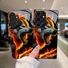 Flaming Wolf Head Phone Case for Samsung Galaxy S26 S25 S24 S23 S22 FE Ultra Plus Fashion Phone Cases Carcasa Glass Coque Fundas