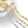 2Meters Gold Color Stainless Steel Polishing O-Ring Chain for Necklace DIY Jewelry Making Findings Materials Handmade Supplies