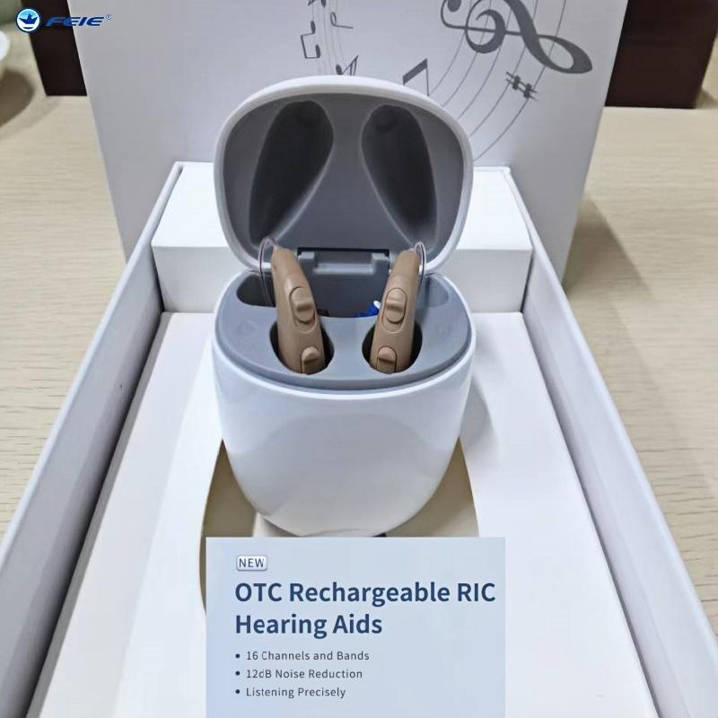 16 Channel Rechargeable RIC Hearing Aid Digital BTE Hearing Aids Adjustable Tone Sound Amplifier Deaf Elderly E6 Right Ear
