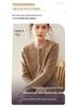 Women's Cashmere Round Neck Cardigan: Elegant Retro Cable Knit, Autumn/Winter Jacquard Outerwear