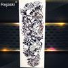 1PC Cool Totem Temporary Tattoo Fake Black Full Arm Tattoo Sticker For Men Summer Style Tatoos Decal
