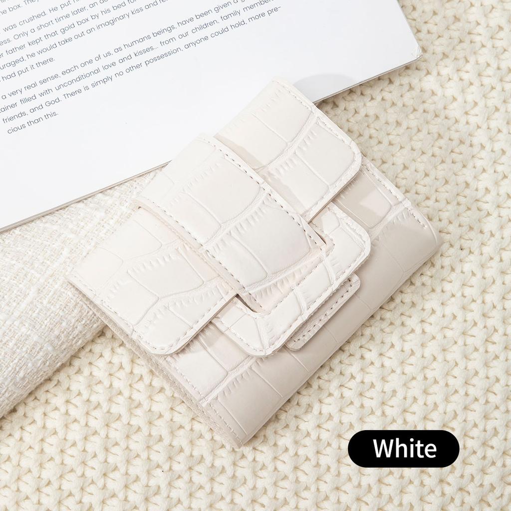 New Crocodile Pattern Women's Wallet Simple Buckle Wallet Fashionable Multi-functional Short Wallet