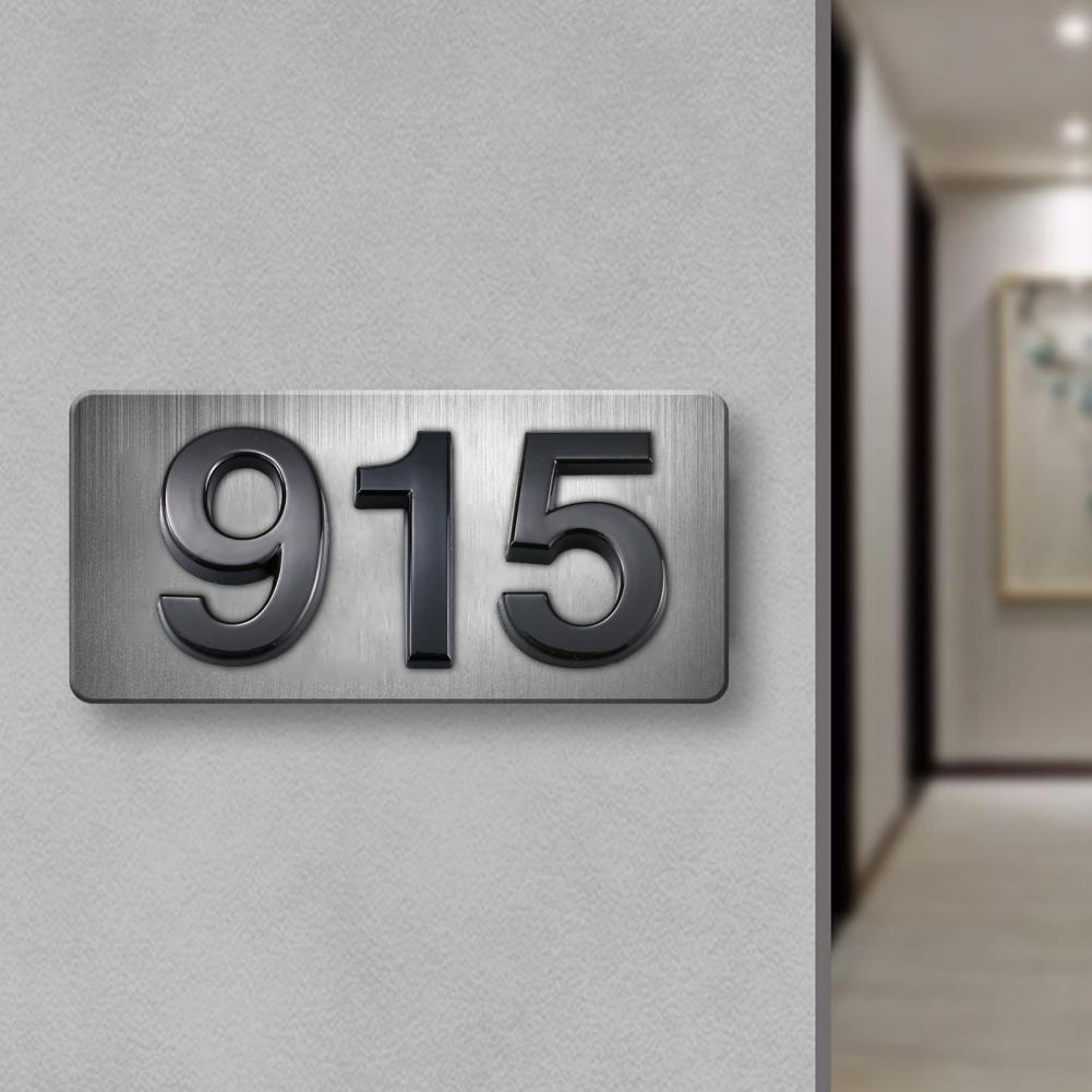 3D Hausnummer Selbstklebend 0-9 Modernes Straßen-Türschild Adressnummer Moderne Heimdekoration Nummer Briefkastenschild