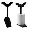 Gothic Bat Paper Towel Holder Bat-shaped Holder, Matte Black Metal Creative Halloween Party Supplies Vertical Tissue Stand, for Kitchen And
