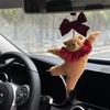 Ballet Bear Keychain Plush Hanging Ornament for Bags Keys Car Interior Pendant Decoration Daily Use Keyring Accessories