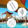 Stainless Steel Sunshade Fixing Accessories Set for Garden, Sunshade Sail Fixing Kits Heavy Duty Awnings Attachments Set