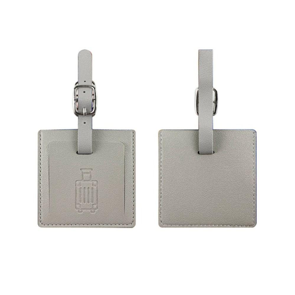 Square Shape Baggage Name Tags Colorful Airplane Suitcase Tag Soft PU Luggage Tag  Holiday