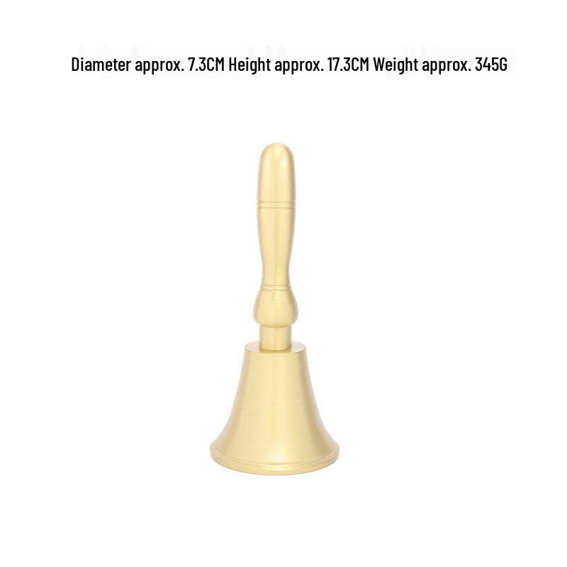 Gold Hand-Crank Brass Bells: Small & Large Vajra, Mealtime, Serving, Class, Reminder