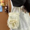 Lässige Alltagstasche für Damen, Verstellbare Crossbody-Tasche mit Schleife und Kordelzugverschluss, Modische Vielseitige Einzel-Schulter-Crossbody-Taschen