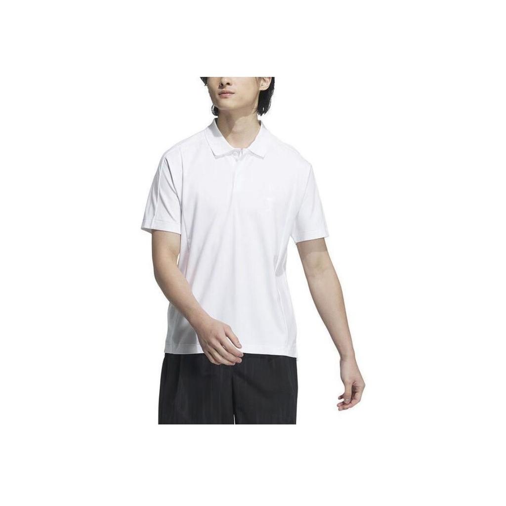 Adidas Casual Sports Short-Sleeved Polo Shirt Men Tops White JE6667