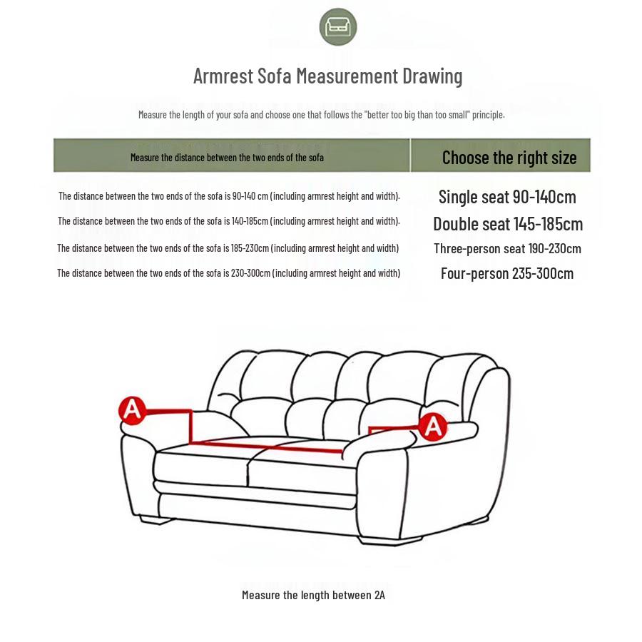 Four Seasons Non-Slip Stain-Proof Printed Sofa Cover for Living Room