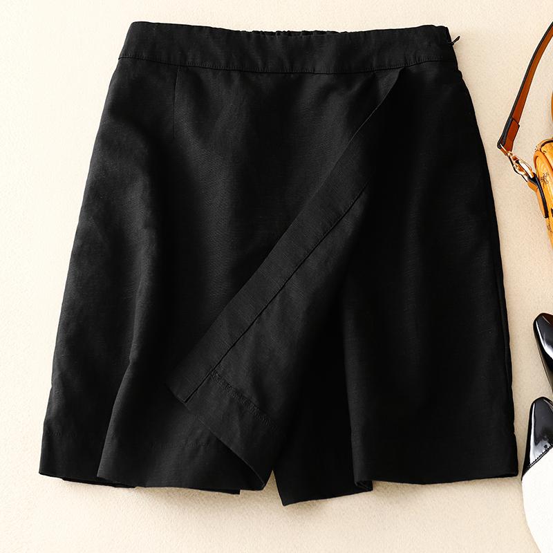 

ZANZEA Женские повседневные свободные летние шорты с эластичной резинкой на талии XL чёрный