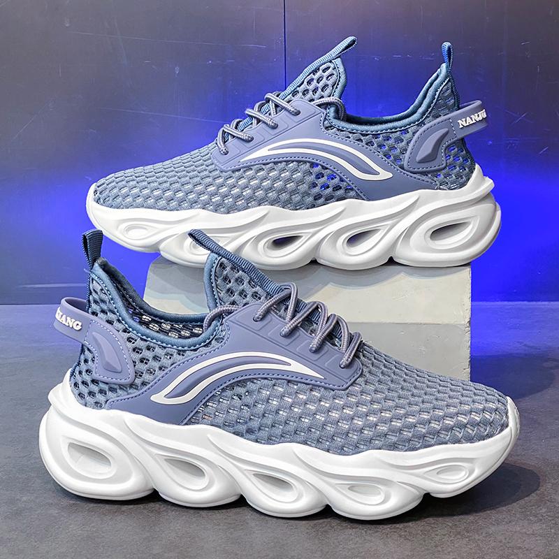 

Новая мужская повседневная спортивная обувь Летняя популярная Дышащая мужская обувь Для улицы Бег трусцой Корейская версия Обувь для ходьбы Теннисная обувь 39