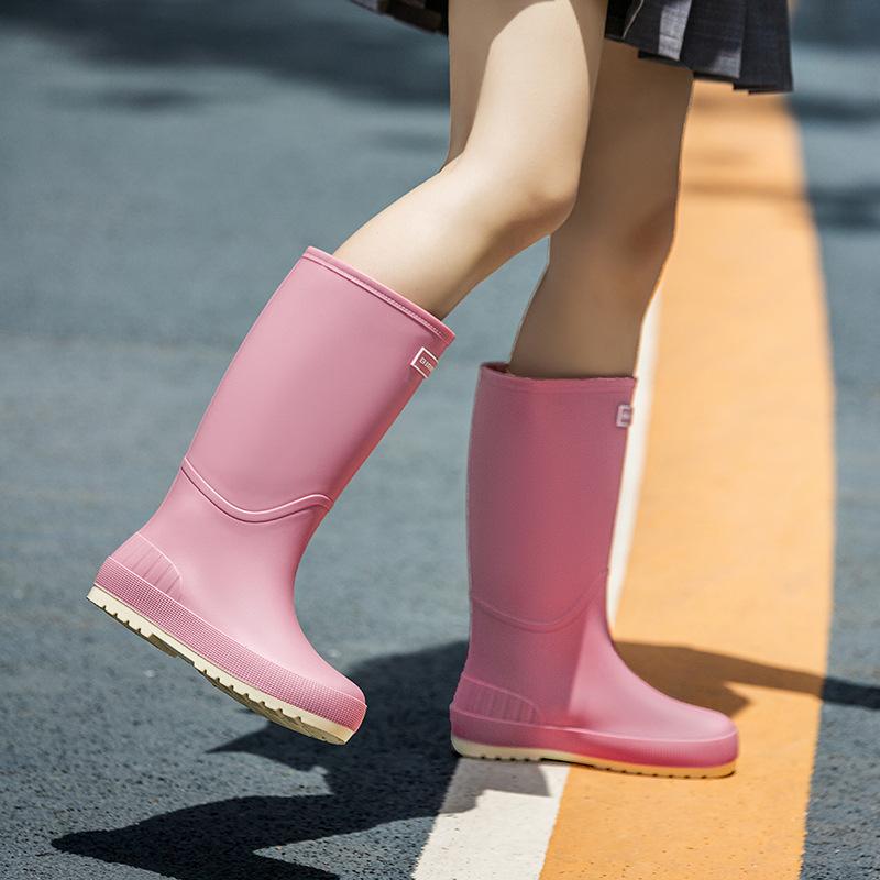 

Водная обувь Японские и корейские высокие резиновые сапоги женские резиновые сапоги с высоким голенищем противоскользящие новые водные ботинки 40