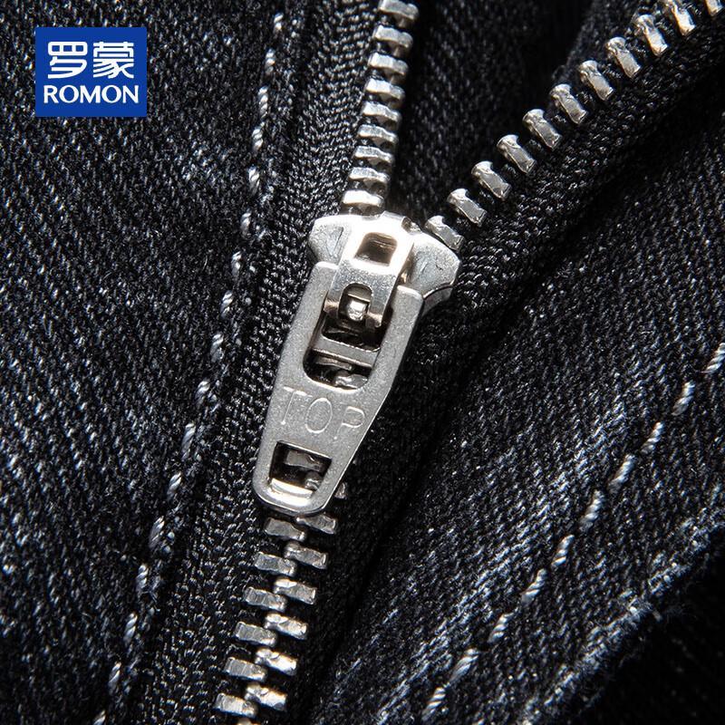 ROMON Men's Lambswool Lined Loose Straight Jeans