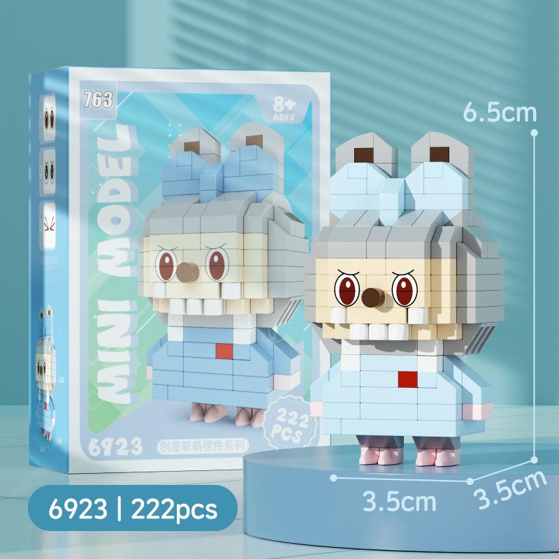 Rabub Cartoon Puppe Baustein Diamant Kleine Partikel Puzzle Zusammenbau Spielzeug