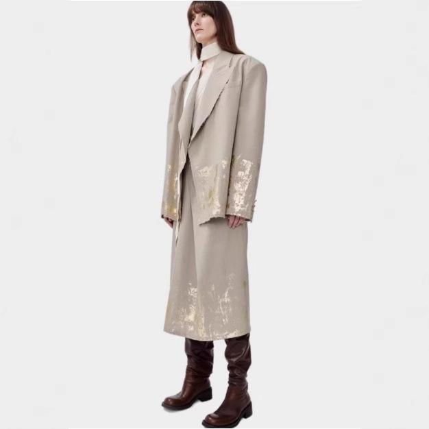 2025 Women's Short Fox Fur Wool Coat - Double-Sided Bathrobe Style