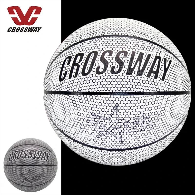 PU Reflective Glow Ball Indoor and Outdoor Basketball Training Equipment Size Seven Basketball Sports Ball Competitive Matches