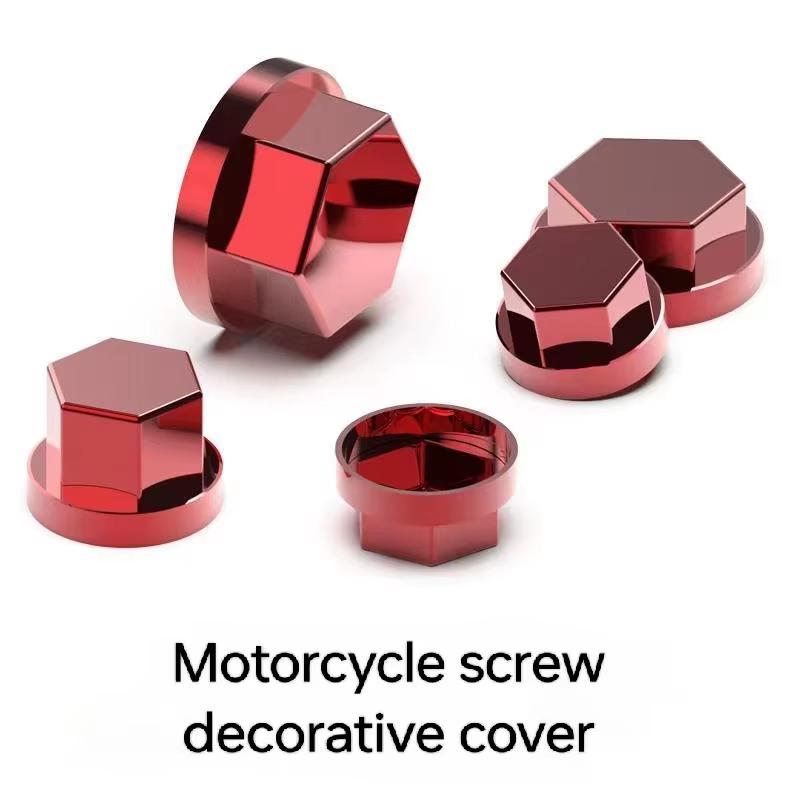 30PCS Set! Motorcycle Head Screw Nut Caps - Chrome Decorative Covers for Yamaha, Kawasaki  - Stylish Hex Bolt Caps for More!
