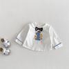 2026 Toddler Cartoon Bow Tie Shirt - Spring Birthday Outfit