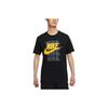 Nike Sportswear Casual Breathable Letter Print Crew Neck Short Sleeve T-Shirt Men Tops Black DD3382-010