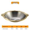 Dun Dian Thickened Stainless Steel Induction Hot Pot with Gold Rim