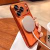 Plating Transparent for Magsafe Case for iPhone 17 16 15 Pro Max Plus 17 Air 14 13 11 12 Magnetic Camera Protector Soft Cover