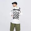 IELGY T-shirt Loose Casual Round Neck All-match Bottoming Shirt Printing Graffiti Short-sleeved Splash Ink Japanese