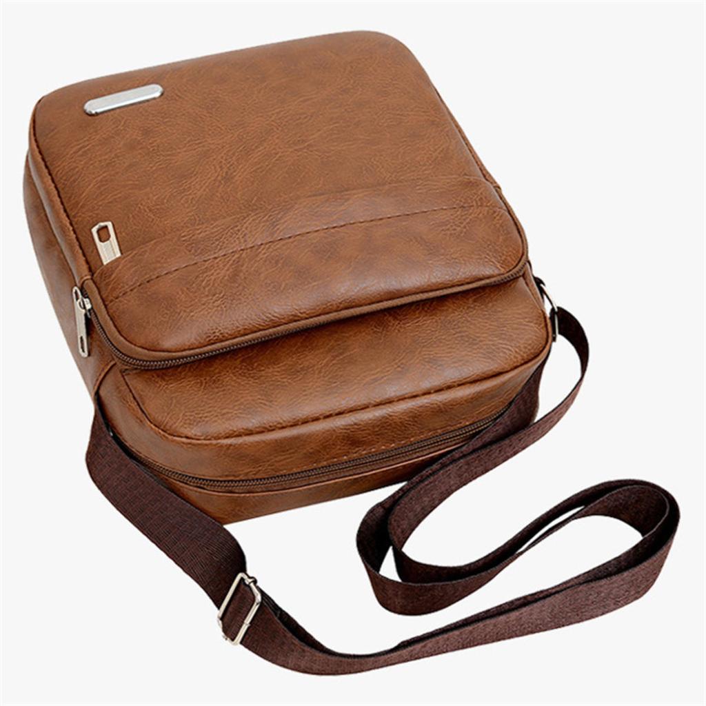 Męska torba crossbody na ramię w stylu retro, duża pojemność, lekka, biznesowa torba listonoszka na podróż