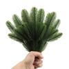 10/5Pcs Artificial Christmas Pine Needles with Snow DIY Green Fake Pine Branch Christmas Garland Decor New Year Party Decoration