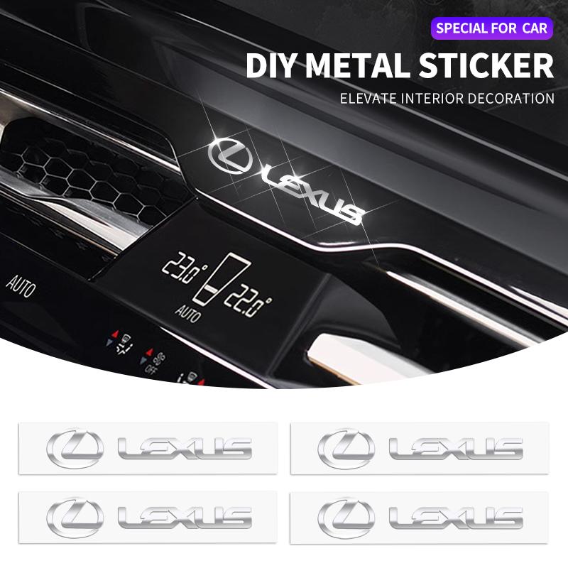 3D Metal Car Interior Dekoration Stickers Badges Auto Styling For Lexus FSPORT LBX NX RX 350h 450h ES UX 300e GS GX IS LS LX CT