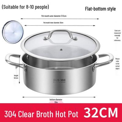 Balde 304 Stainless Steel Divided Hot Pot