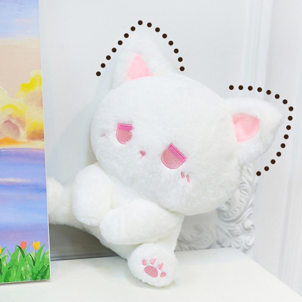 Emo Bear Plush Bear Doll Toy Cartoon Stuffed Animal Doll Fashion Black Cat Plush Toy  Home Decor