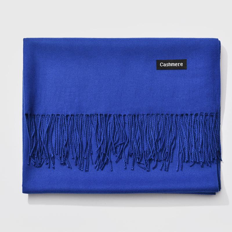 2024 Autumn/Winter Women's Solid Color Faux Cashmere Shawl & Snood Scarf Set