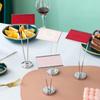 Stainless Steel Meal Seat Card Clips Adjustable Pop Desk Sign Price Tag Display Wedding Table Name Card Holder