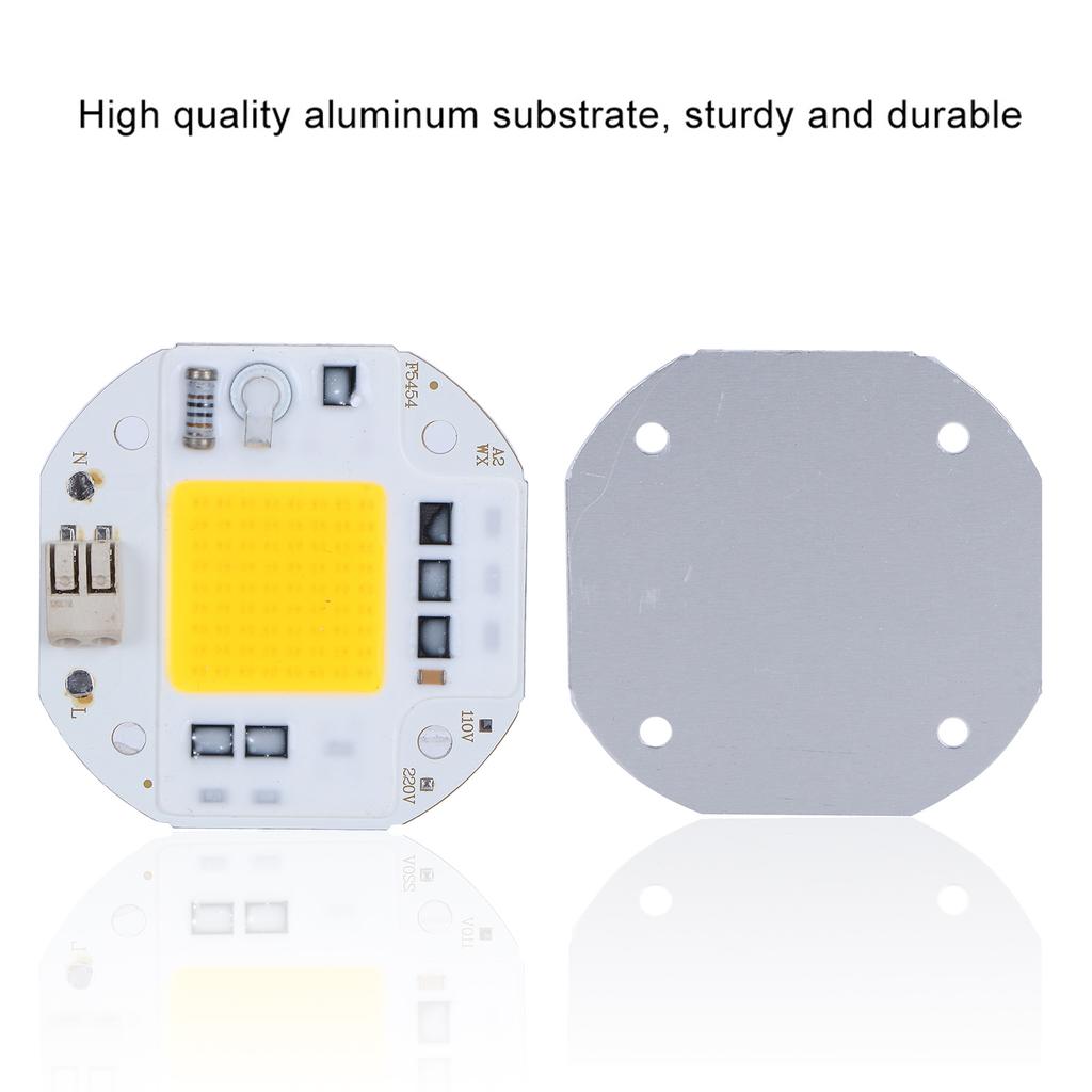 AC220V 50W Integrated Chip Light Source High Bright COB Bead   Bulb Warm White