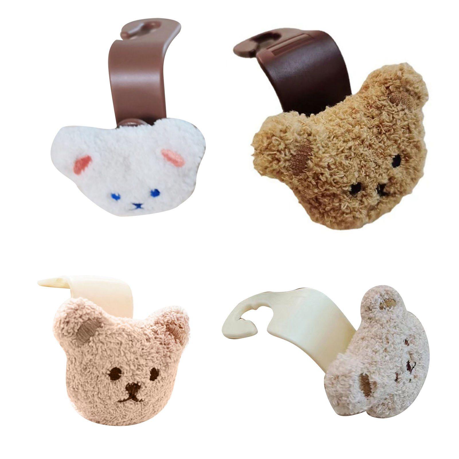 

Крючок для автомобильного кошелька Маленький медвежонок Стиль Легкий монтаж Безопасный Пластиковый Мягкий Плюшевый Автомобильный Подголовник Крючок для автомобиля